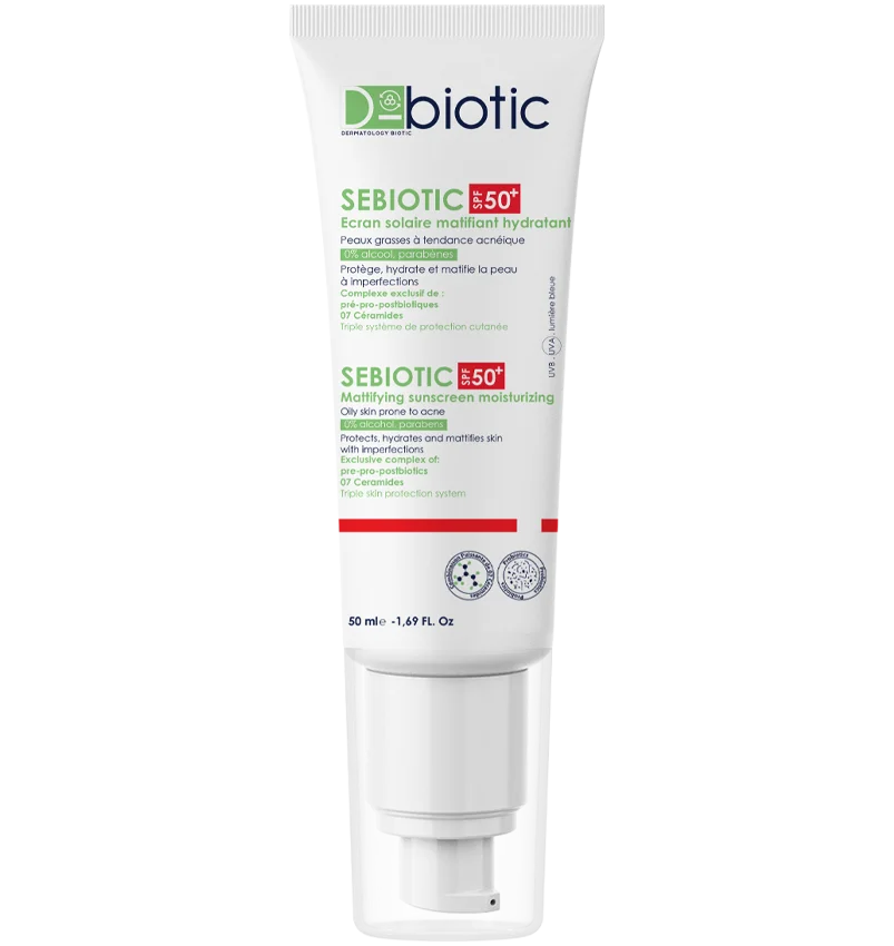 Sebiotic Ecran solaire matifiant hydratant SPF 50+
